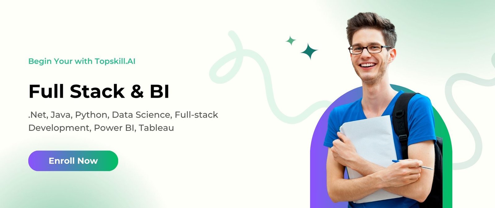 Orange dan Green Modern Language Course Banner - 2