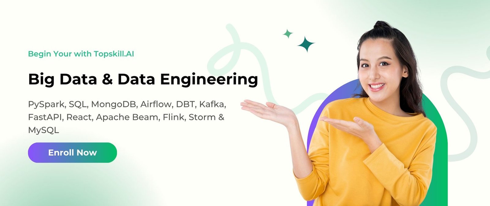 Orange dan Green Modern Language Course Banner - 3